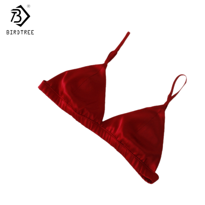 Minimizer Bra Women - Birdtree, Reggiseno Senza Fili 93% Seta